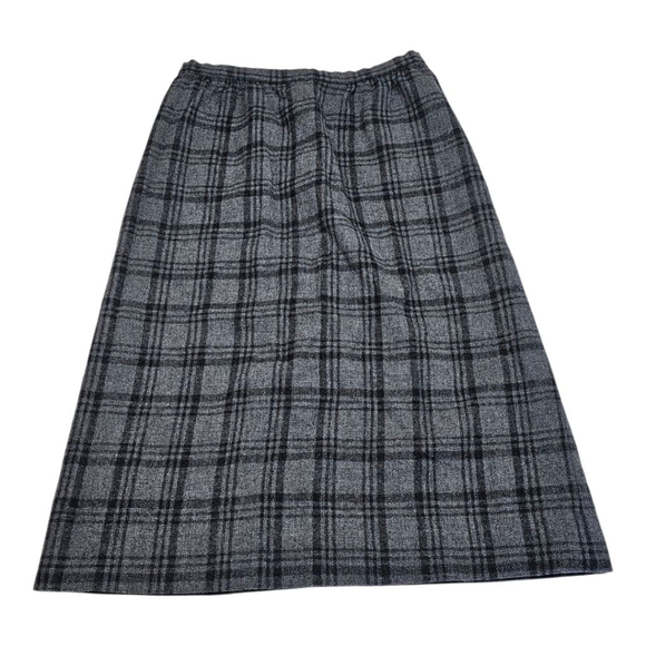 VINTAGE PENDLETON SZ WM 8 PENCIL SKIRT W/POCKETS 100% WOOL PLAID ABOVE THE KNEE - Picture 2 of 8